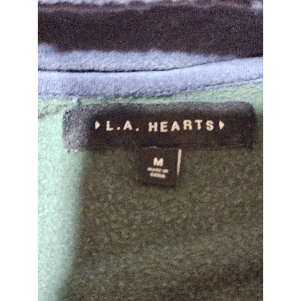 L.A.Hearts Sweater Womens Medium Color Block Qtr Zip Pullover Long Sleeve Rugby - Picture 6 of 9